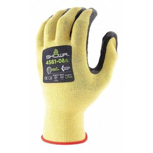 Showa  Glove,A4,Black/Yellow,L Size 4561L-08 - 1 of 1