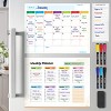 SCRIBBLEDO Monthly & Weekly Magnets 13”X17” Magnetic Calendar for Fridge 6 Markers Included - 2 of 4