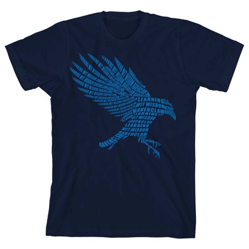 Ravenclaw crest with eagle and hogwarts castle