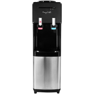 MegaChef Black Metal Top Load Hot and Cold Water Dispenser