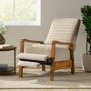 Push-Back Club Recliner with Wood Frame - 3 of 4