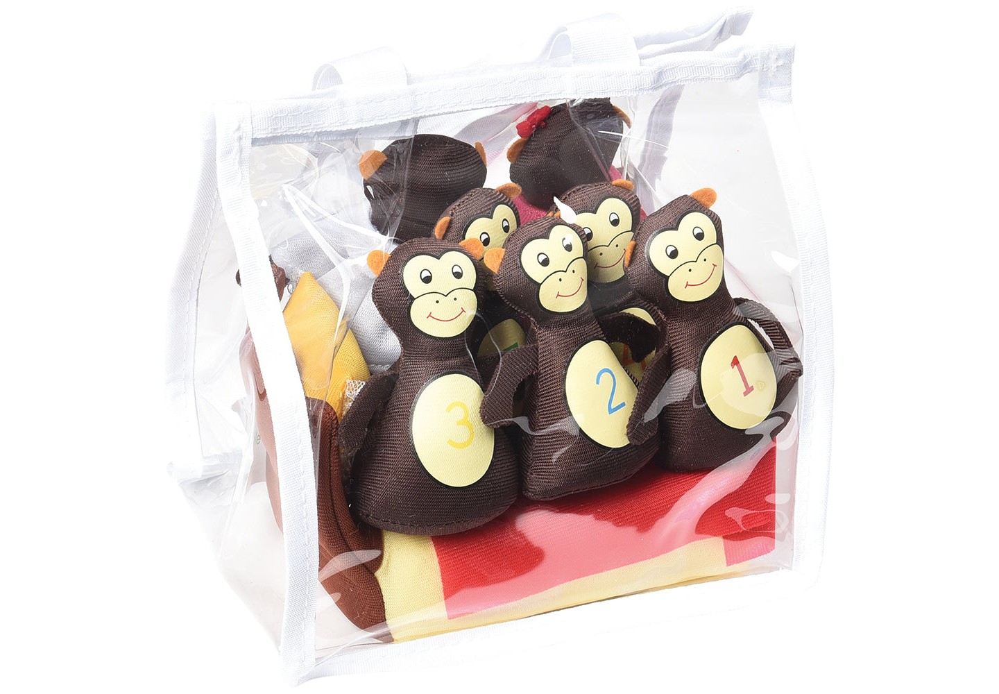 Детские куклы Cre8tive Minds Five Little Monkeys Storytelling Props – 8-Piece Fabric Counting & Rhyme Set Ages 3+ — фото 5