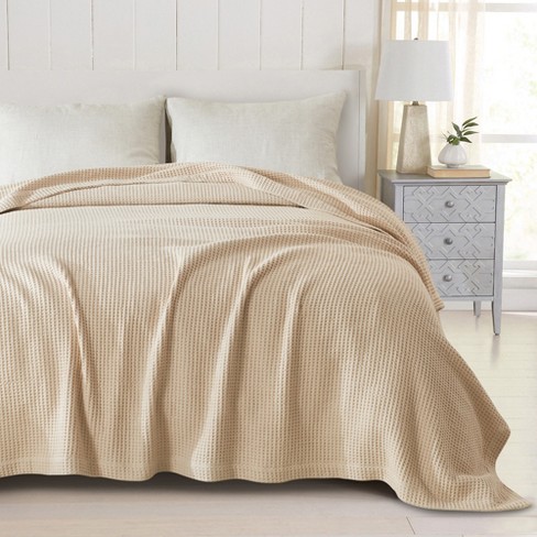 Great Bay Home Cotton Super Soft All-season Waffle Weave Knit Blanket (king,  Oatmeal) : Target