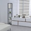 Simple Designs Three Shelf Etagere Floor Lamp Black - 4 of 4