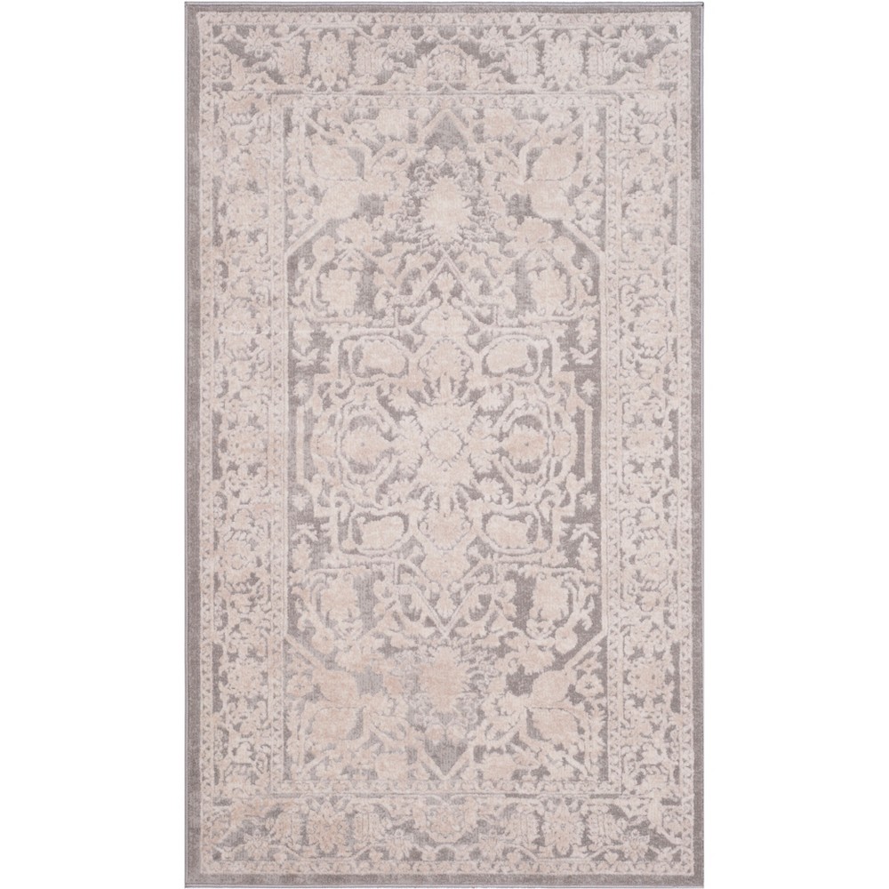 3'x5' Danika Floral Loomed Accent Rug Light Gray/Cream - Safavieh