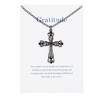 Anna-Kaci Gunmetal Crystal Cross Necklace with Message Card & Envelope Jewelry Gift - 2 of 4