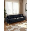 ORRD 87.4" 3-Seater Upholstered Sofa with Throw Pillows, Pocket Spring Comfort & Metal Legs for Modern Living Room - 4 of 4