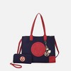 MKF Collection Louise Women’s Tote Bag and Wallet Set by Mia K- Navy Wine - 2 of 4