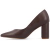 Journee Collection Women's Simonne SuperNatural Shades Block Heel Pointed Toe Pumps - 2 of 4