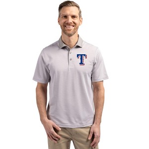Texas Rangers Cutter & Buck Virtue Eco Pique Micro Stripe Recycled Mens Big & Tall Polo - 1 of 1