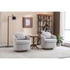 CAVINAS 18" Luxury 360° Swivel Accent Chairs with Boucle/Linen Upholstery,Modern Sofa Chair with Pillow Back&6" Thickness Cushion,250lbs Max - 2 of 4