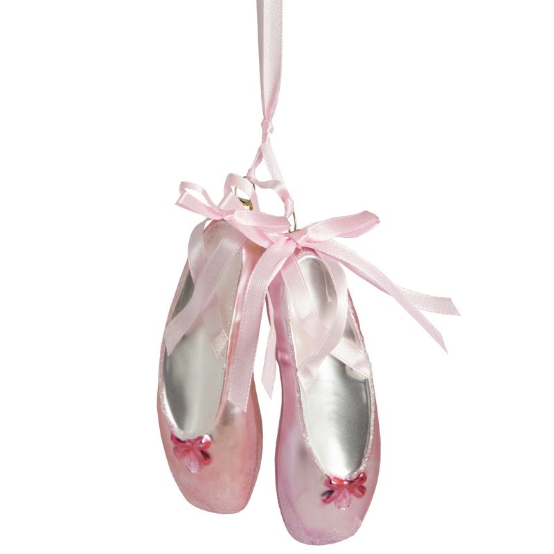 Northlight 4.5" Pink Ballet Slippers Glass Christmas Ornament, 1 of 6