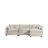 3-Seater Corduroy Sofa with Ottoman & L-Shaped Design - 3 of 4