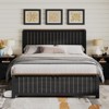 AMERLIFE Farmhouse Bed Frame with 47" Tall Headboard and Sliding Barn Doors - 3 of 3