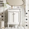Dronkon Bathroom Vanity with Integrated Sink, 2-Tier Modern Storage Cabinet with Large Shelves - 3 of 4