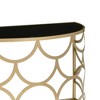 54" Altus Accent Table Gold Finish - Acme Furniture: Half Moon Design, No Assembly, Metal & Tempered Glass - 4 of 4