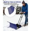 29" Snow Shovel with Wheels, Metal Back Push Snow Plow for Doorway & Sidewalk, Adjustable Angle & Height Handle Snow Pusher - 4 of 4