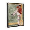 Stupell Industries Kids' Wall Art by Melissa Wang Baseball Pitcher Sports Painting Black Framed Kids' Floater Canvas - 2 of 4