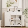 NicBex Versatile Storage Cabinet for Bathroom,Bedroom&Living Room,Floor Cabinet with 3 Drawers,2 Cubbies&2 Doors,Accent Cabinet - 4 of 4