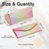 Unique Bargains Triangle Foldable Magnetic Portable Eyeglass Sunglasses Case - 2 of 4