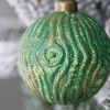 NAYSAYE Party Decoration and Accessories Glass Christmas Ball Ornament Set for Holiday Celebration, Green, 3"*3"*0.07" - 3 of 4