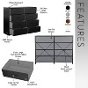 CAVINAS 8-Drawer Dresser with 2 Columns,Fabric Storage Dresser with Metal Handles for Bedroom,Entryway,Floor-Standing Chest of Drawers - 4 of 4