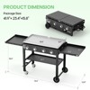 SKONYON 4-Burner Gas Grill  60000 BTU Propane Griddle with Side Board - 4 of 4