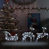 vidaXL Reindeer And Sleigh Christmas Decoration Set of 2 - Silver 2-Pack - 2 of 4