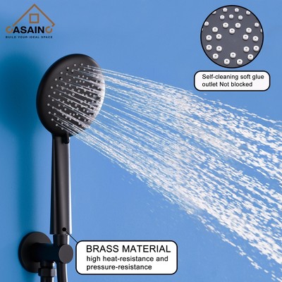 Matte Black Multi-Function Wall Mounted Shower System