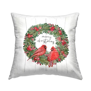 Stupell Industries Merry Christmas Cardinal Wreath - 1 of 3