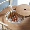 Alora 2 Tier Bar Cart With Bucket - BCT2502A - Brushed Gold/Natural - Safavieh - 2 of 4
