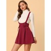 Allegra K Women's High Waist A-Line Lace Up Suspender Skirt - 4 of 4