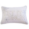CAVINAS "Let It Snow" Velvet Lumbar Pillow,14x20 Inches Christmas Throw Pillows with Snowflake Embroidery,Festive Decorative Pillows for Couch,Bed - 2 of 4
