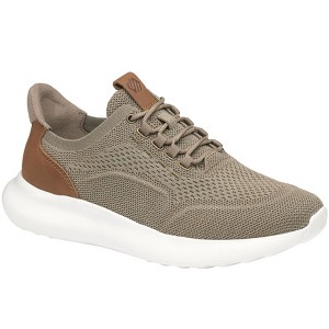 Johnston & Murphy Men’s Amherst 2.0 Knit Plain Toe Dress Casual Shoe, Taupe Heathered Knit, Size 9.5 W - 1 of 2