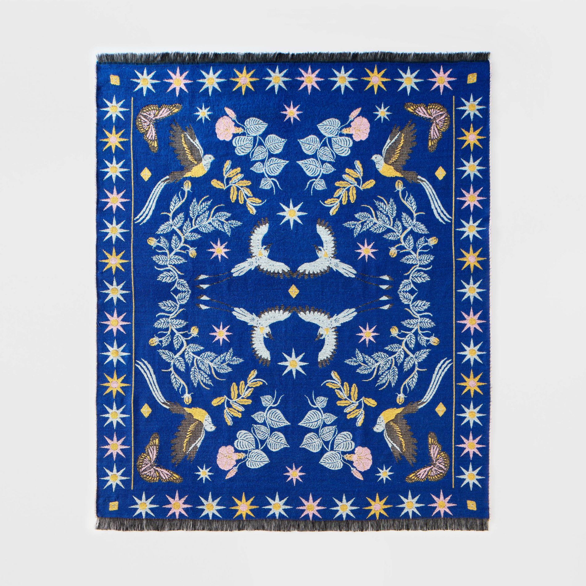 Latino Heritage Month Patterned Throw Blanket Blue