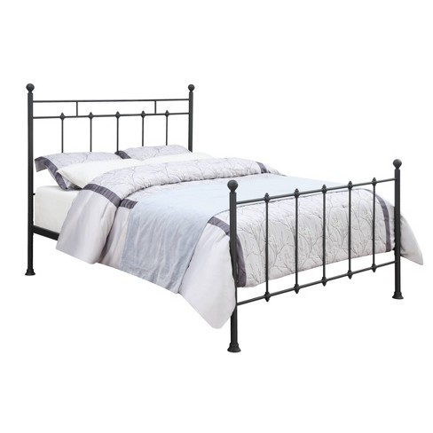 Queen All In One Shaker Style Metal Bed, Shaker Style Platform Bed Frame