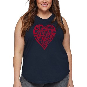 LA Pop Art Women's Word Art Tank Top - Crazy Little Thing Called Love - 1 of 4