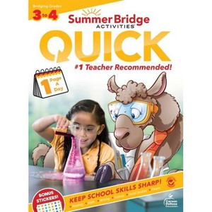 Summer Bridge Activities(r) Quick, Grades 3 - 4 - by  Summer Bridge Activities & Carson Dellosa Education (Paperback) - 1 of 1