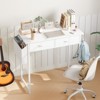 NicBex Home Office Desk 31.4" L Morden Writing Desk with 2 Drawers, Side Storage Pocket, Headphone Hook and Wooden Desktop for Study and Work - 3 of 4