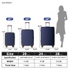 FURNIinspire Bag And Luggage Sets 3 Piece Textured Travel Luggage, Hard Suitcase Set with Wheels, Scratch-Resistant, Navy Blue, 21.46"*12.01"*30.51" - 3 of 4