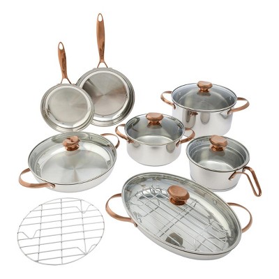 Wolfgang Puck 14-piece Stainless Steel Cookware Set Refurbished