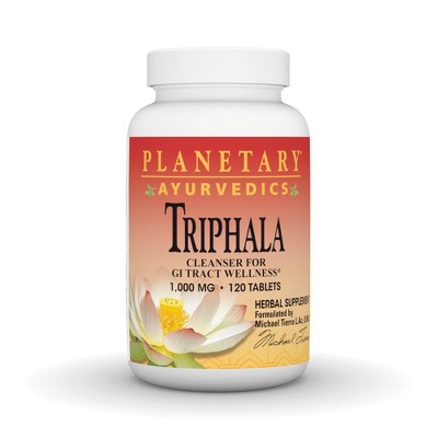 Triphala 1000mg Ayurvedic by Planetary Herbals  -  120 Tablet