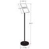 Azar Displays Black Pedestal Sign Holder for Floor 8.5" x 11" Swivel Frame for Portrait/Landscape on Straight Pole Stand - 4 of 4