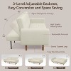 Dyonery 80 in Comfy Futon Sofa Bed,Convertible Extra Large Size Sleeper Sofa with Adjustable Backrest,Modern Loveseat Couch for Living Room - 3 of 4