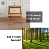 Step Stool, Bedside Step With Rectangle Top Wood Step Stool, Weight Capacity Up To 250 Pounds Kitchen, Bathroom, Bedroom - 2 of 4