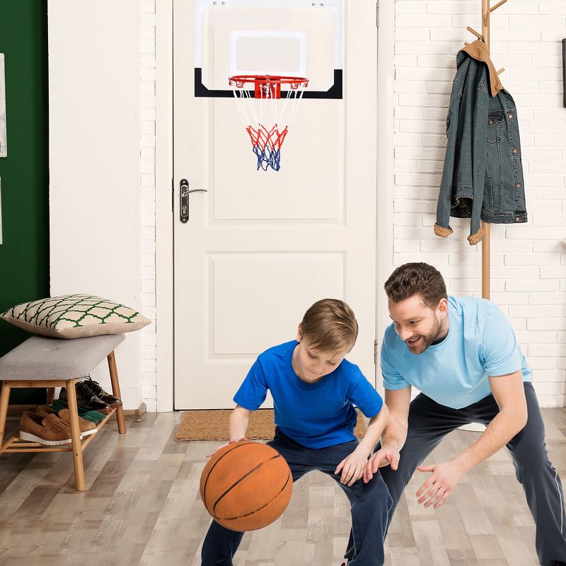 Over-The-Door Mini Basketball Hoop Includes Basketball & Hand Pump 2 Nets Indoor Sports, 3 of 11