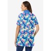 Woman Within Women's Plus Size Perfect Printed Short-Sleeve Polo Shirt - 3 of 4