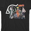 Naruto Characters & Konoha Emblem Boy's Black T-shirt - 2 of 3