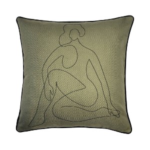20"x20" Oversize Relaxed Figure Square Throw Pillow Cover - Edie@Home - 1 of 4