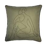 20"x20" Oversize Relaxed Figure Square Throw Pillow Cover - Edie@Home